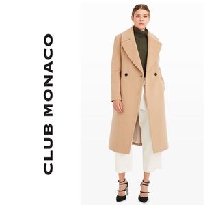 Club Monaco Daylina Wool Coat Camel NWT Size L